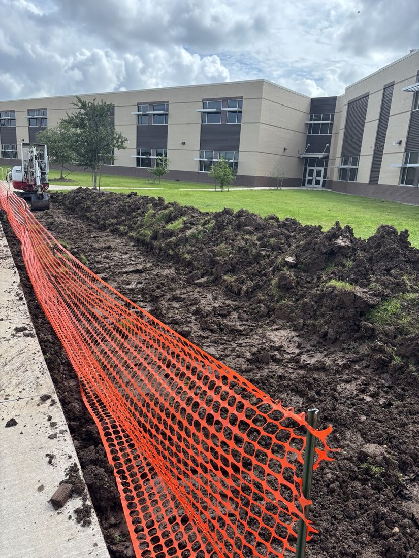 Excavation work at commercial property