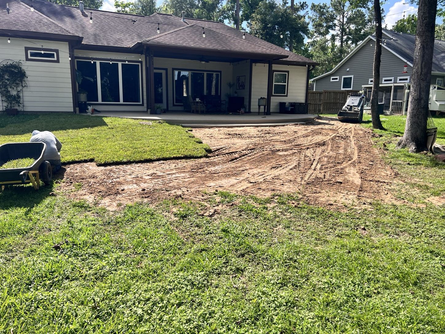 Residential grading and sod installation